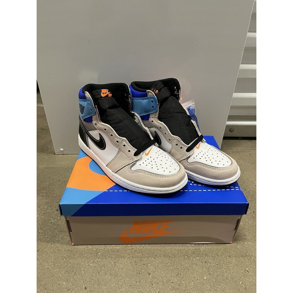 Air Jordan 1 Retro OG High Prototype Men 8 Orange Black Suede (DC6515-100) NIB - Picture 4 of 5